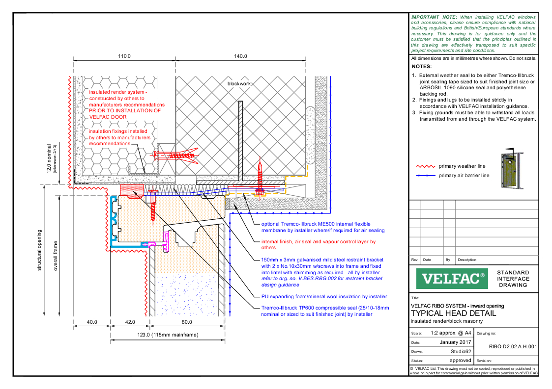 Insulated Render - Block masonry - Head